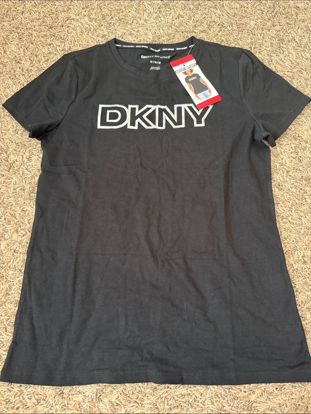 DKNY Black Short Sleeve Logo Tee